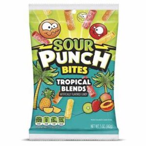 Sour Punch Tropical Bites 5oz Peg Bag 12ct
